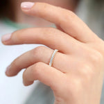 Load image into Gallery viewer, 0.24 Carat Stackable Vertical Baguette Diamond Ring
