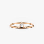 Load image into Gallery viewer, 0.05 Carat Round Cut Three Prong Solitaire Lab-Grown Diamond Ring