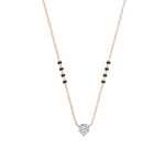 Load image into Gallery viewer, Round Lab Grown Diamond Mangalsutra Necklace – 10K/14K/18K Yellow, White or Rose Gold – IGI Certified