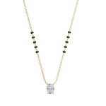 Load image into Gallery viewer, Minimalist Oval Lab Diamond Mangalsutra in 10K/14K/18K Gold – IGI Certified | Yellow, White, Rose