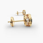 Load image into Gallery viewer, Round Diamond Bezel‑Set Stud Earrings 0.50–10.00 Ctw in 10K/14K/18K White or Yellow Gold