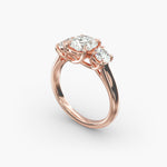 Load image into Gallery viewer, 1.50 Carat Lab Grown Diamond Three Stone Ring in Gold | IGI Certified