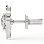 Load image into Gallery viewer, Cross-Style Round Lab Grown Diamond Earrings 0.94 CTW in 10K 14K 18K White Yellow Rose Gold