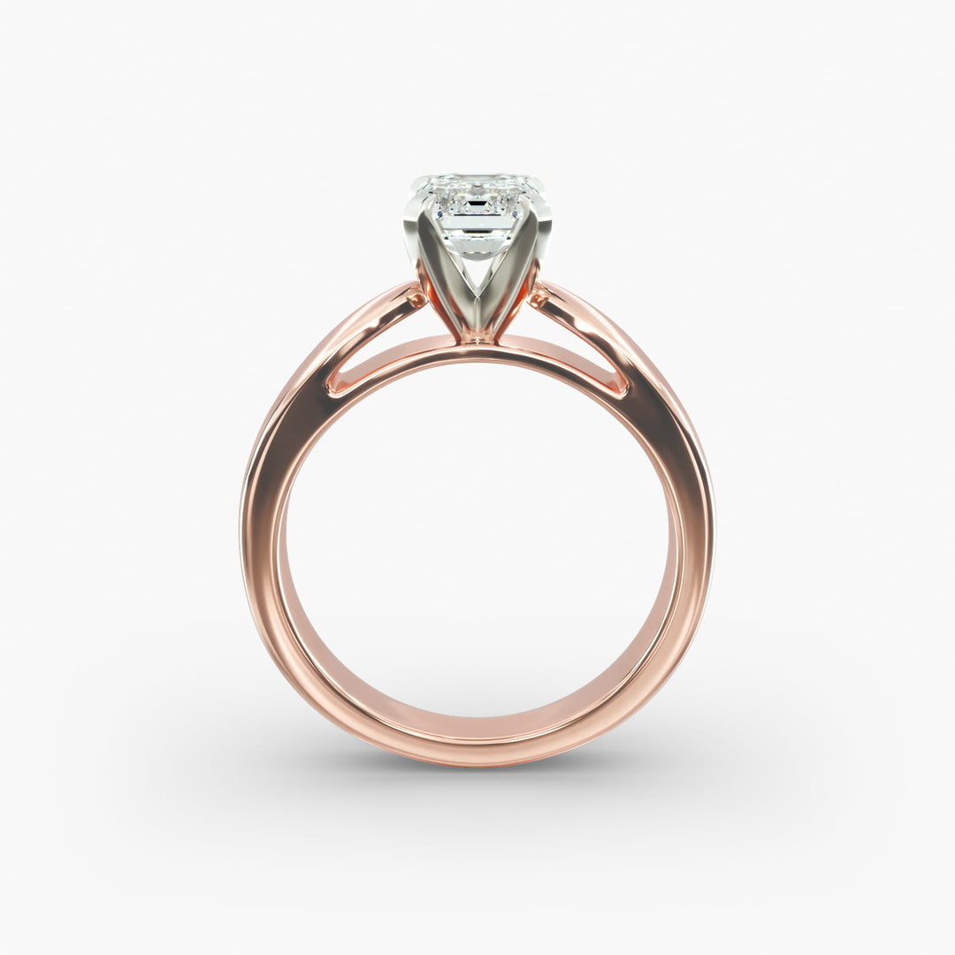 Emerald Cut Lab-Grown Diamond Ring | 0.50–5.00 Carat | IGI Certified | Yellow, White & Rose Gold