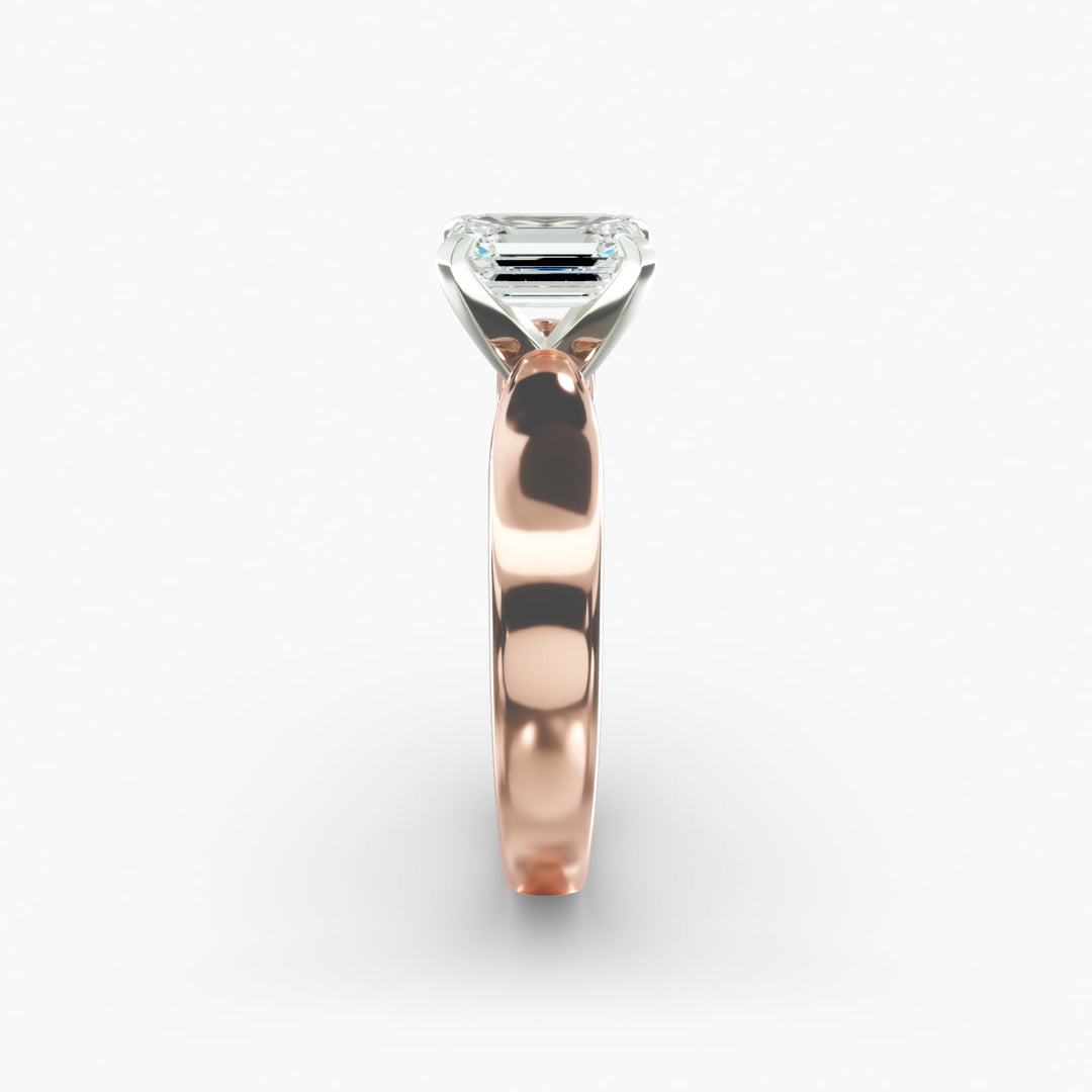 Emerald Cut Lab-Grown Diamond Ring | 0.50–5.00 Carat | IGI Certified | Yellow, White & Rose Gold