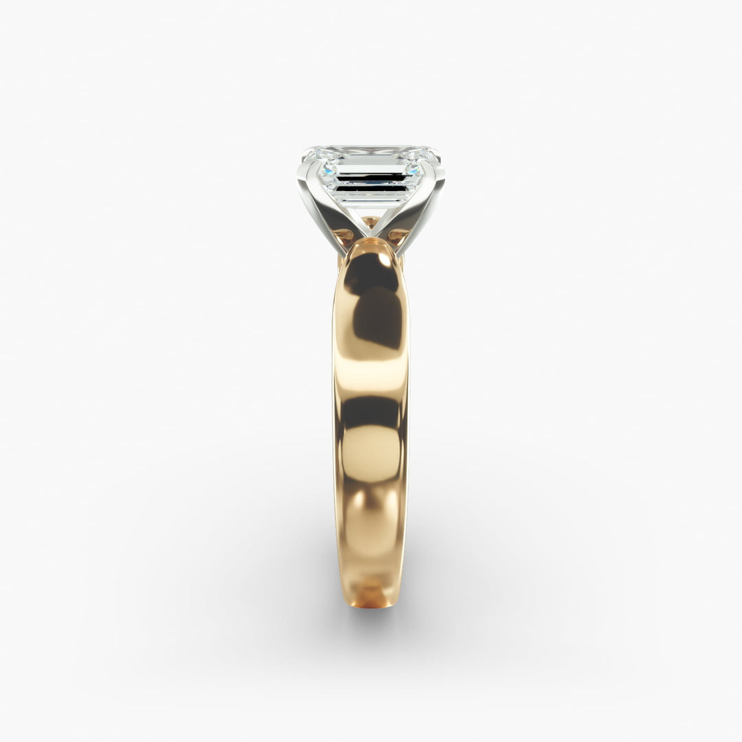 Emerald Cut Lab-Grown Diamond Ring | 0.50–5.00 Carat | IGI Certified | Yellow, White & Rose Gold