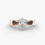 Load image into Gallery viewer, Pear Shaped Lab-Grown Diamond Engagement Ring | 0.50–5.00 Carat | IGI Certified | Yellow, White & Rose Gold