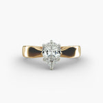 Load image into Gallery viewer, Pear Shaped Lab-Grown Diamond Engagement Ring | 0.50–5.00 Carat | IGI Certified | Yellow, White & Rose Gold