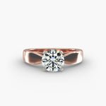 Load image into Gallery viewer, Round Brilliant Lab-Grown Diamond Engagement Ring | 0.50–5.00 Carat | IGI Certified | Yellow, White & Rose Gold