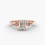 Load image into Gallery viewer, Emerald Lab-Grown Diamond Twisted Double Band Ring – Designer Style | IGI Certified | 10K/14K/18K Gold