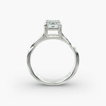 Load image into Gallery viewer, Emerald Lab-Grown Diamond Twisted Double Band Ring – Designer Style | IGI Certified | 10K/14K/18K Gold