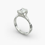 Load image into Gallery viewer, Emerald Lab-Grown Diamond Twisted Double Band Ring – Designer Style | IGI Certified | 10K/14K/18K Gold