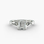 Load image into Gallery viewer, Emerald Lab-Grown Diamond Twisted Double Band Ring – Designer Style | IGI Certified | 10K/14K/18K Gold