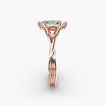 Load image into Gallery viewer, Marquise Lab-Grown Diamond Double Band Ring – Modern Designer Style | IGI Certified | 10K/14K/18K Gold