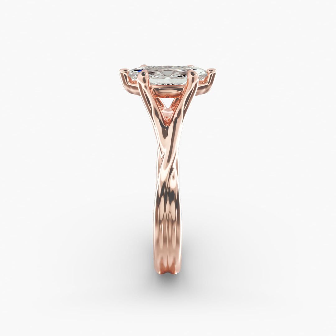 Marquise Lab-Grown Diamond Double Band Ring – Modern Designer Style | IGI Certified | 10K/14K/18K Gold
