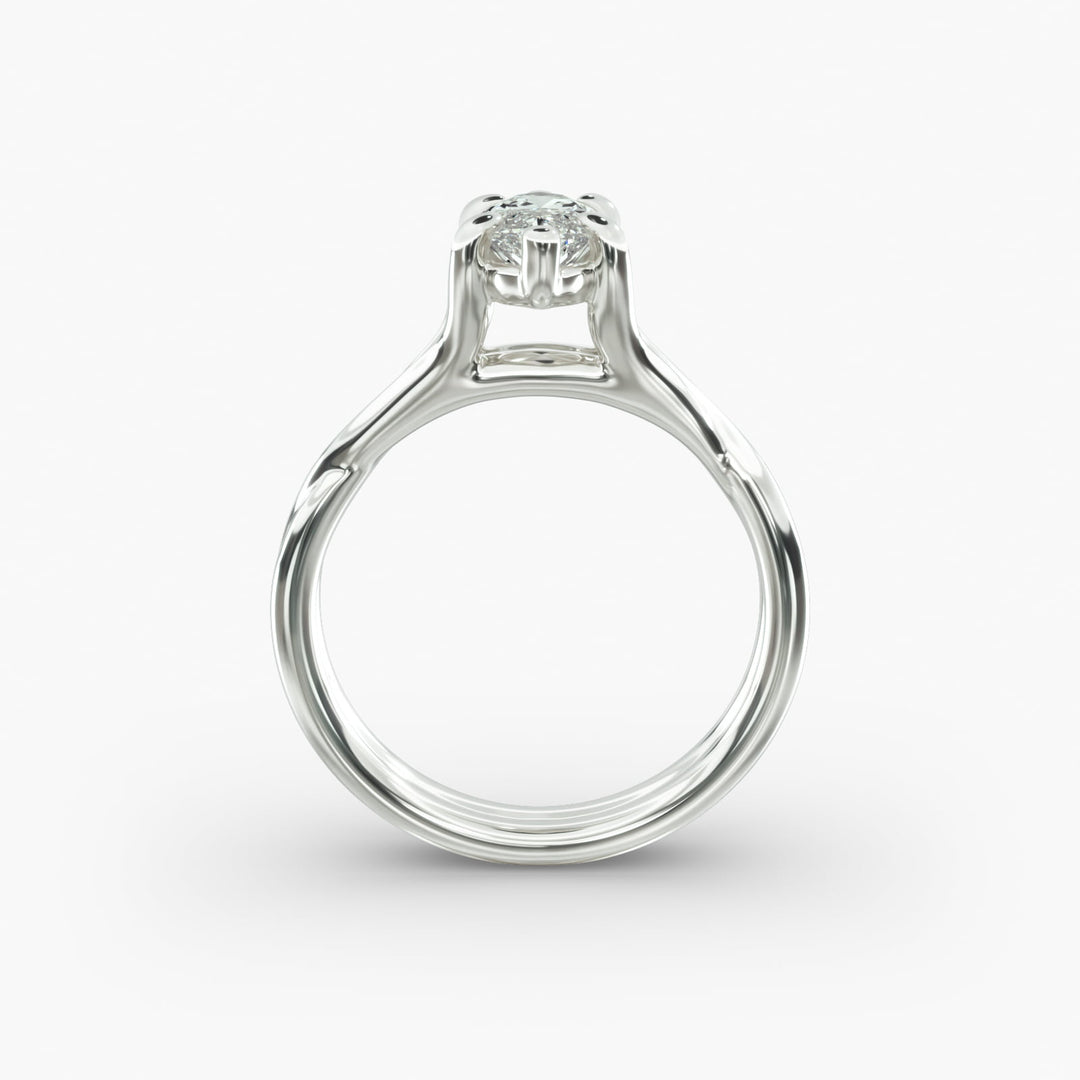 Marquise Lab-Grown Diamond Double Band Ring – Modern Designer Style | IGI Certified | 10K/14K/18K Gold