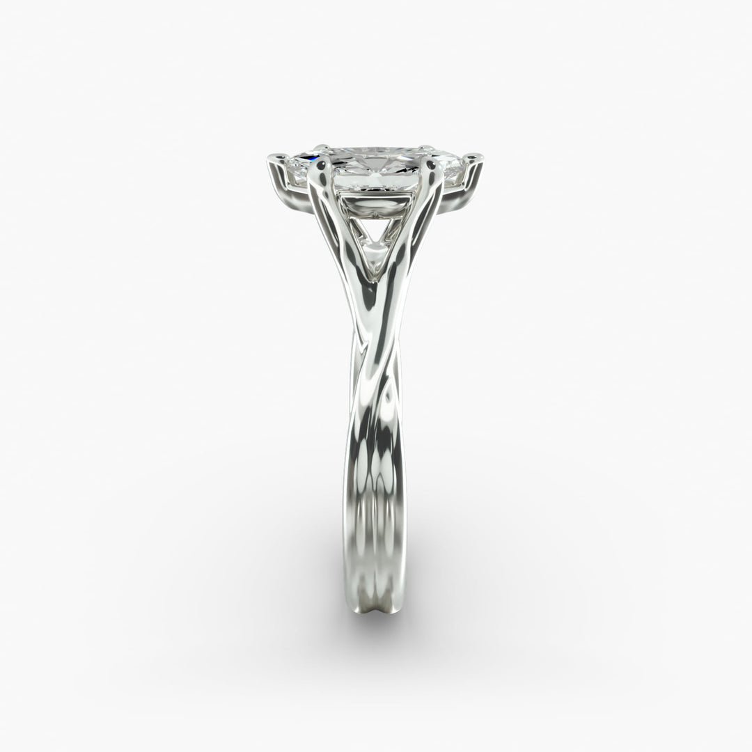 Marquise Lab-Grown Diamond Double Band Ring – Modern Designer Style | IGI Certified | 10K/14K/18K Gold