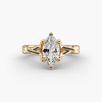 Load image into Gallery viewer, Marquise Lab-Grown Diamond Double Band Ring – Modern Designer Style | IGI Certified | 10K/14K/18K Gold