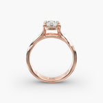 Load image into Gallery viewer, Oval Lab-Grown Diamond Twisted Double Band Ring – Designer Style | IGI Certified | 10K/14K/18K Gold