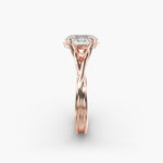 Load image into Gallery viewer, Oval Lab-Grown Diamond Twisted Double Band Ring – Designer Style | IGI Certified | 10K/14K/18K Gold