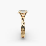 Load image into Gallery viewer, Oval Lab-Grown Diamond Twisted Double Band Ring – Designer Style | IGI Certified | 10K/14K/18K Gold
