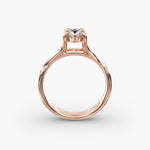 Load image into Gallery viewer, Pear Lab-Grown Diamond Twisted Double Band Ring – Designer Style | IGI Certified | 10K/14K/18K Gold