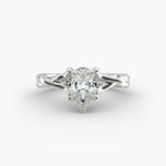 Load image into Gallery viewer, Pear Lab-Grown Diamond Twisted Double Band Ring – Designer Style | IGI Certified | 10K/14K/18K Gold