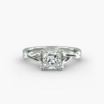 Load image into Gallery viewer, Princess Lab-Grown Diamond Twisted Ring – Modern Designer Band | IGI Certified | 10K/14K/18K Gold
