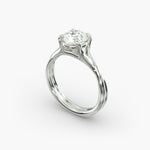 Load image into Gallery viewer, Round Lab-Grown Diamond Ring – Twisted Dual-Band Design | IGI Certified | 10K/14K/18K Gold