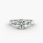 Load image into Gallery viewer, Round Lab-Grown Diamond Ring – Twisted Dual-Band Design | IGI Certified | 10K/14K/18K Gold