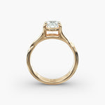 Load image into Gallery viewer, Round Lab-Grown Diamond Ring – Twisted Dual-Band Design | IGI Certified | 10K/14K/18K Gold