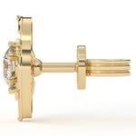 Load image into Gallery viewer, Cross-Style Round Lab Grown Diamond Earrings 0.94 CTW in 10K 14K 18K White Yellow Rose Gold