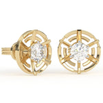 Load image into Gallery viewer, Cross-Style Round Lab Grown Diamond Earrings 0.94 CTW in 10K 14K 18K White Yellow Rose Gold