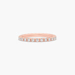 Load image into Gallery viewer, 0.50 CT French Pavé Diamond Eternity Band in Gold | 27 Round Stone Ring