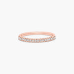 Load image into Gallery viewer, 0.16 CTW Round Diamond Band Ring Dainty Lab Grown Stacking Ring