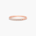Load image into Gallery viewer, 0.16 CTW Round Diamond Band Ring Dainty Lab Grown Stacking Ring