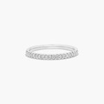 Load image into Gallery viewer, 0.16 CTW Round Diamond Band Ring Dainty Lab Grown Stacking Ring