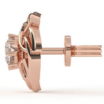 Load image into Gallery viewer, Round Lab Grown Diamond Leaf Earrings 0.66 CTW – 10K 14K 18K White Yellow Rose Gold, IGI Certified