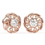 Load image into Gallery viewer, Round Lab Grown Diamond Leaf Earrings 0.66 CTW – 10K 14K 18K White Yellow Rose Gold, IGI Certified