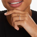 Load image into Gallery viewer, 0.32 CT Round Diamond Wedding Band | 7 Stone Shared Prong Ring in Gold