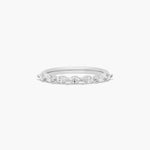 Load image into Gallery viewer, 0.32 CT Round Diamond Wedding Band | 7 Stone Shared Prong Ring in Gold