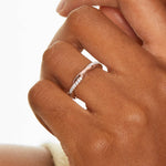 Load image into Gallery viewer, Twisted Pavé Diamond Wedding Band in 10K, 14K & 18K Gold (White, Yellow & Rose)