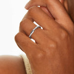 Load image into Gallery viewer, Twisted Pavé Diamond Wedding Band in 10K, 14K & 18K Gold (White, Yellow & Rose)