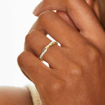 Load image into Gallery viewer, Twisted Pavé Diamond Wedding Band in 10K, 14K & 18K Gold (White, Yellow & Rose)