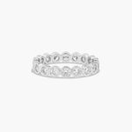 Load image into Gallery viewer, 1.14 CT Round Diamond Bezel Set Eternity Band in Gold | 19 Stone Wedding Ring