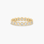 Load image into Gallery viewer, 1.14 CT Round Diamond Bezel Set Eternity Band in Gold | 19 Stone Wedding Ring