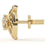 Load image into Gallery viewer, Round Lab Grown Diamond Leaf Earrings 0.66 CTW – 10K 14K 18K White Yellow Rose Gold, IGI Certified