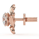 Load image into Gallery viewer, Round Lab Grown Diamond Nature Leaf Earrings 0.94 CTW – 10K 14K 18K White Yellow Rose Gold, IGI Certified