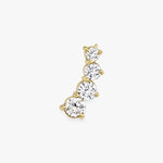Load image into Gallery viewer, Lab‑Grown Diamond Climber Earrings – IGI Certified Solid Gold