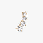 Load image into Gallery viewer, Lab‑Grown Diamond Climber Earrings – IGI Certified Solid Gold
